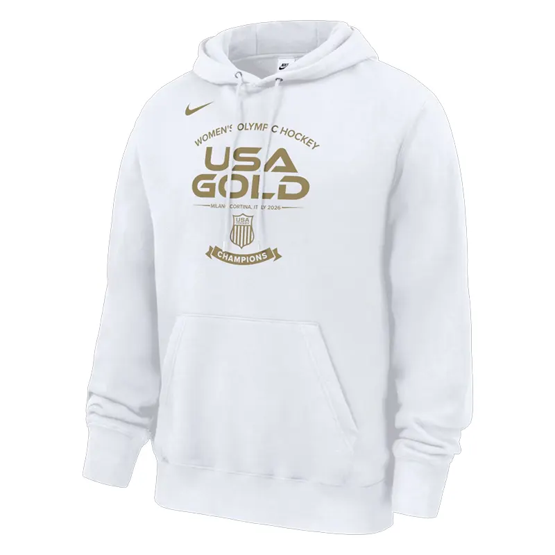 Womens Nike Unisex USA Hockey 2026 Winter Olympics Gold Medal Fleece Hoodie