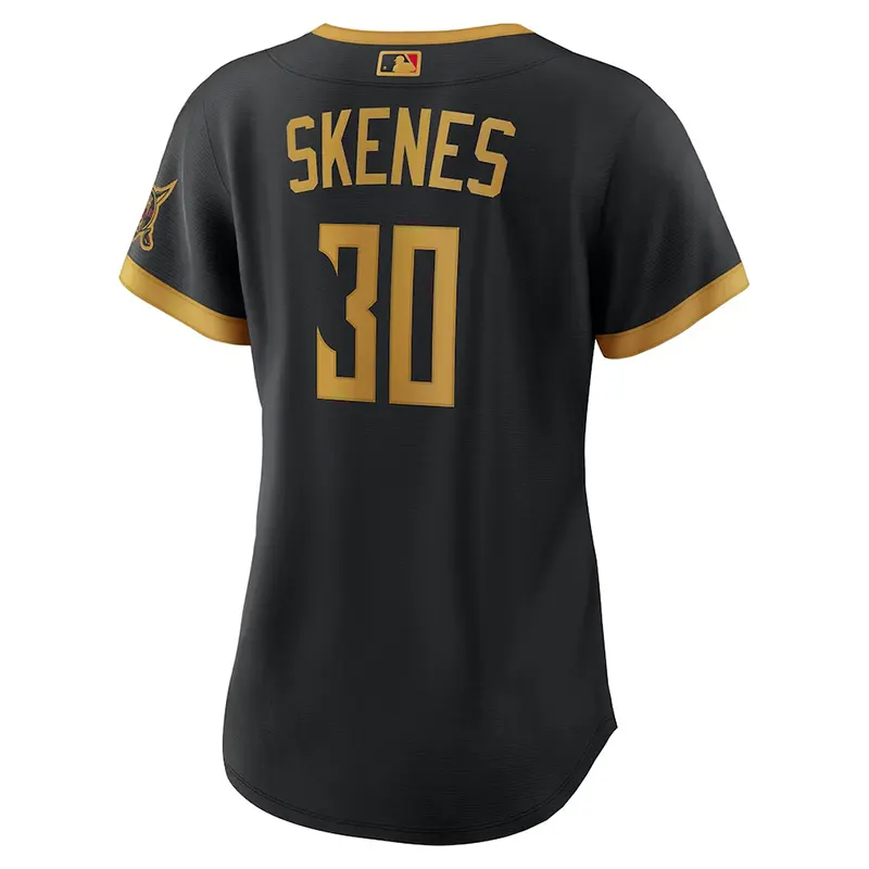 Womens Pittsburgh Pirates Paul Skenes Nike Black Jersey - Image 3