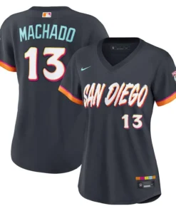 Womens San Diego Padres Manny Machado Nike Obsidian Stadium Jersey