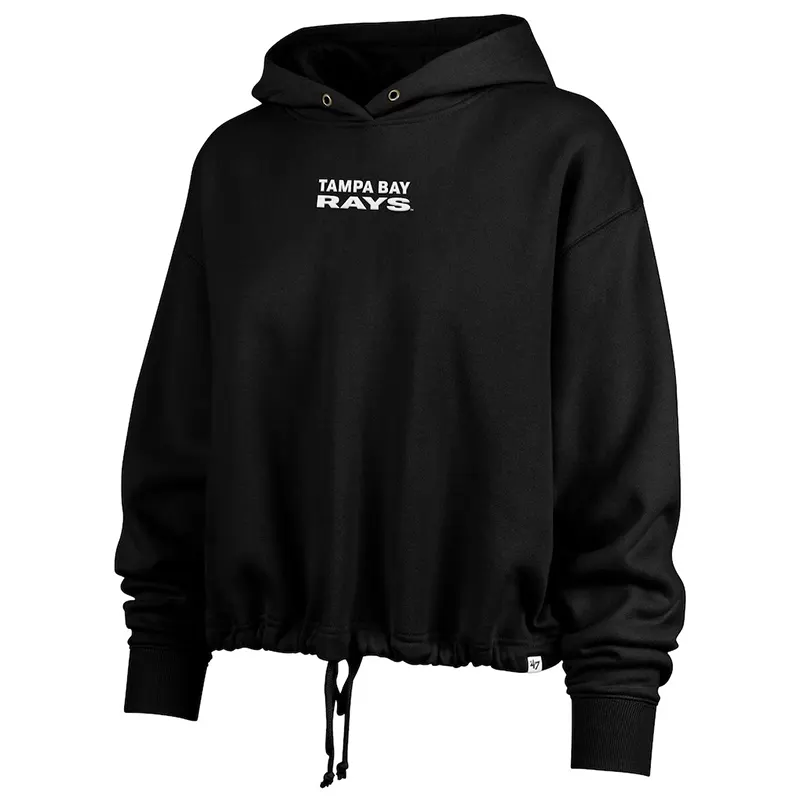 Womens Tampa Bay Rays '47 Black City Connect Venice Cropped Pullover Hoodie - Image 2
