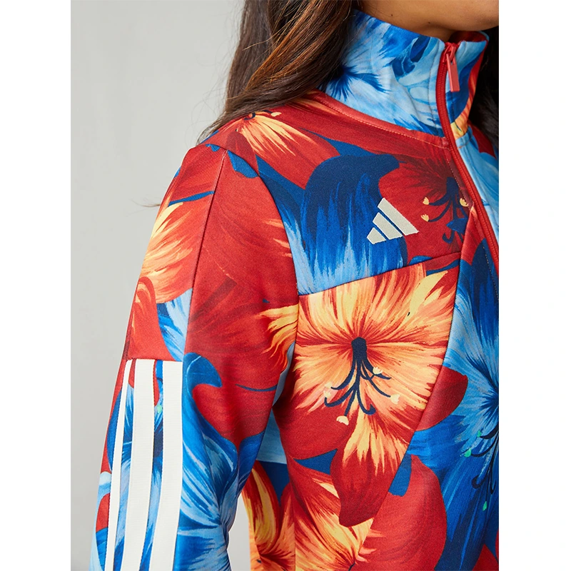 Womens adidas Blue X Farm Rio Tiro Print Track Top - Image 4