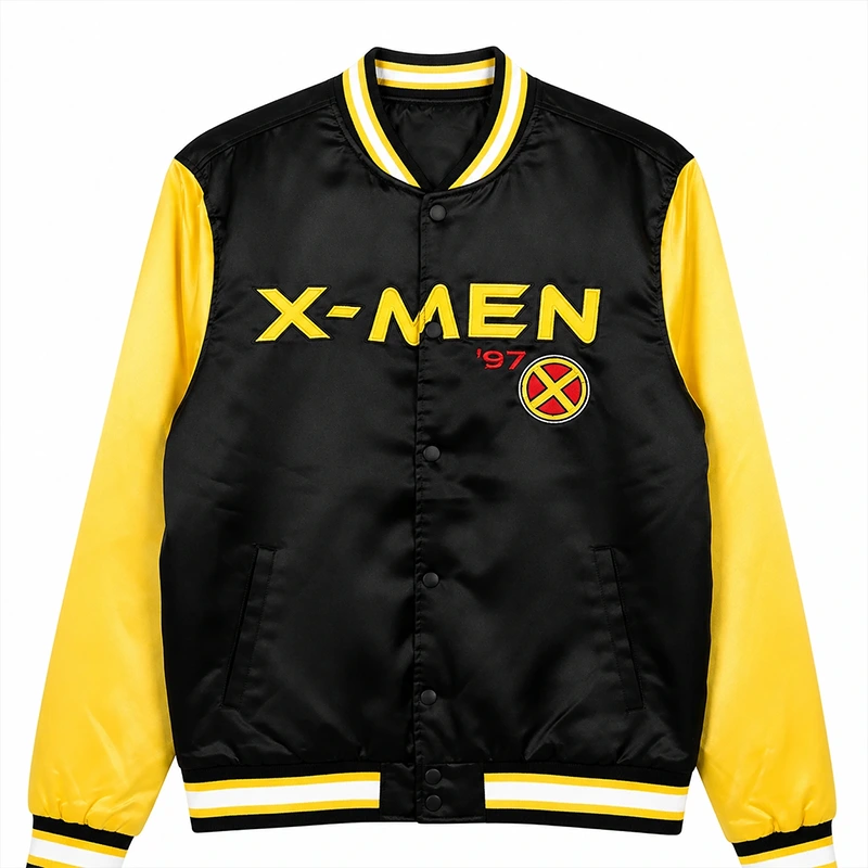 X-Men 97 Logo Satin Bomber Jacket