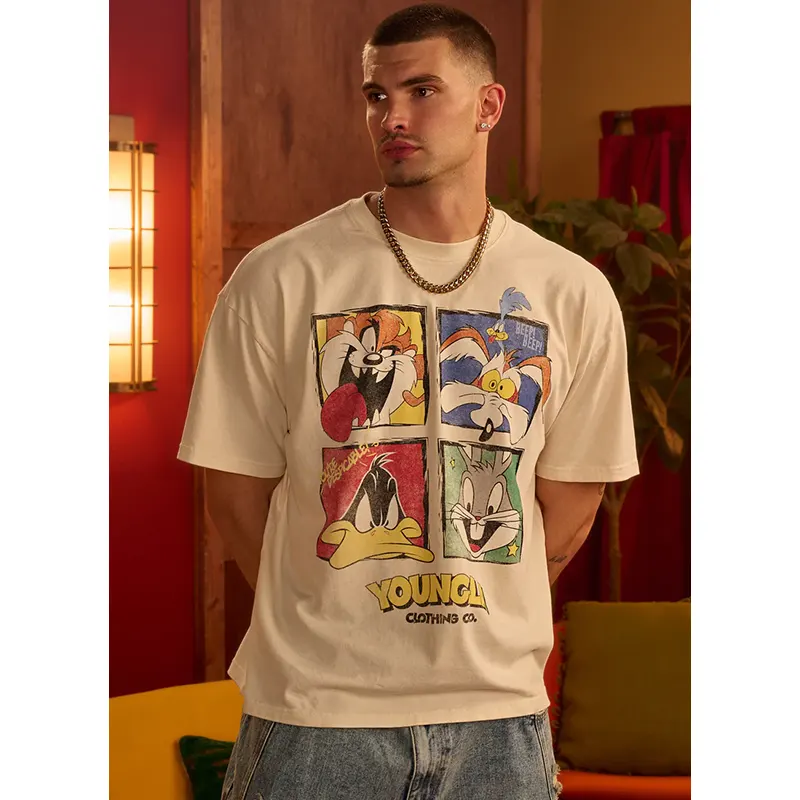 YoungLA x Looney Tunes Character Collage Vintage Tee - Image 2