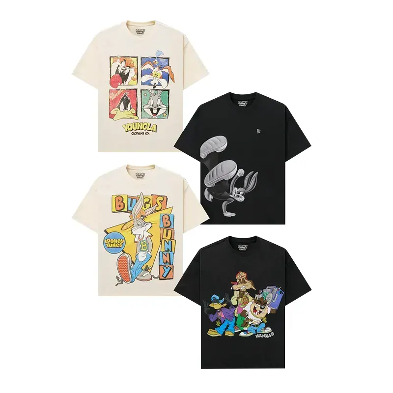 YoungLA x Looney Tunes Character Collage Vintage Tee - Image 3