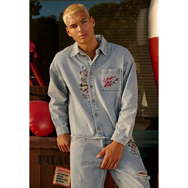 YoungLA x Looney Tunes Denim Shirt - Image 5