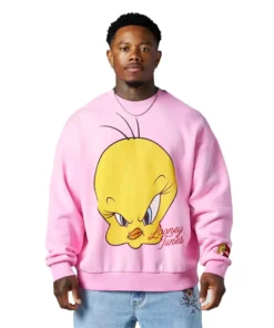 YoungLA x Looney Tunes Face Tweety Pink Crewneck