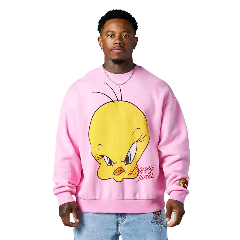 YoungLA x Looney Tunes Face Tweety Pink Crewneck