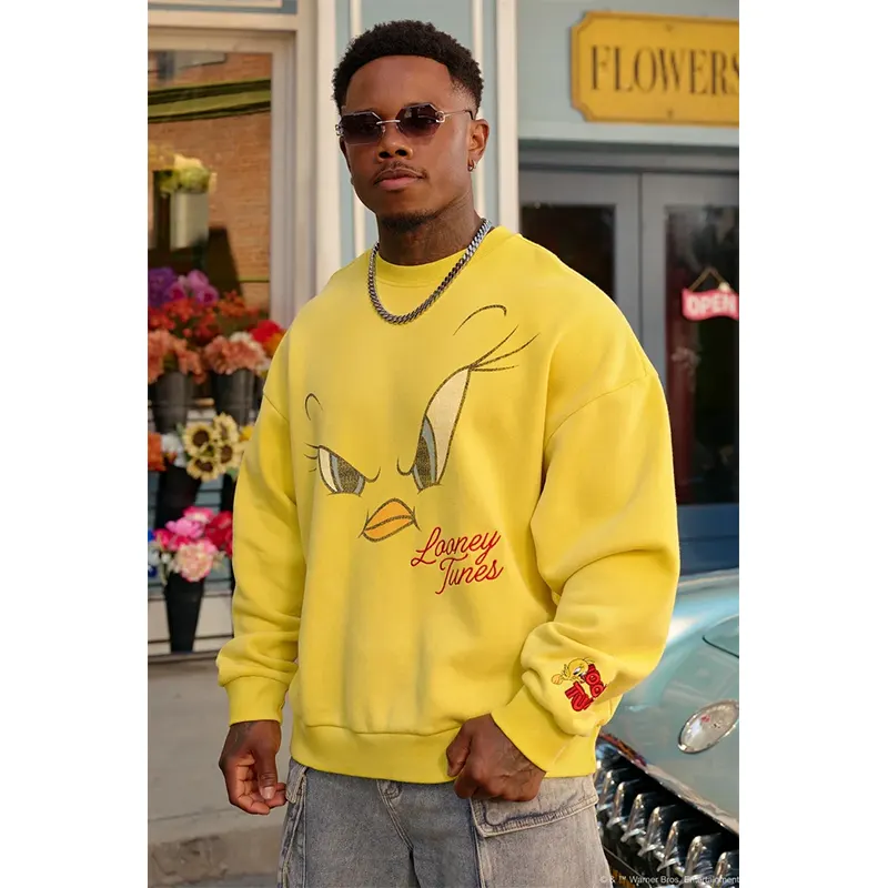 YoungLA x Looney Tunes Face Tweety Yellow Crewneck
