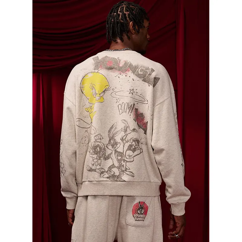 YoungLA x Looney Tunes Graffiti Allover Sketch Crewneck - Image 5