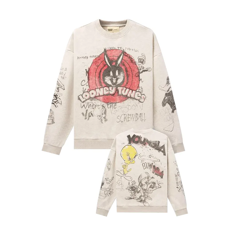 YoungLA x Looney Tunes Graffiti Allover Sketch Crewneck