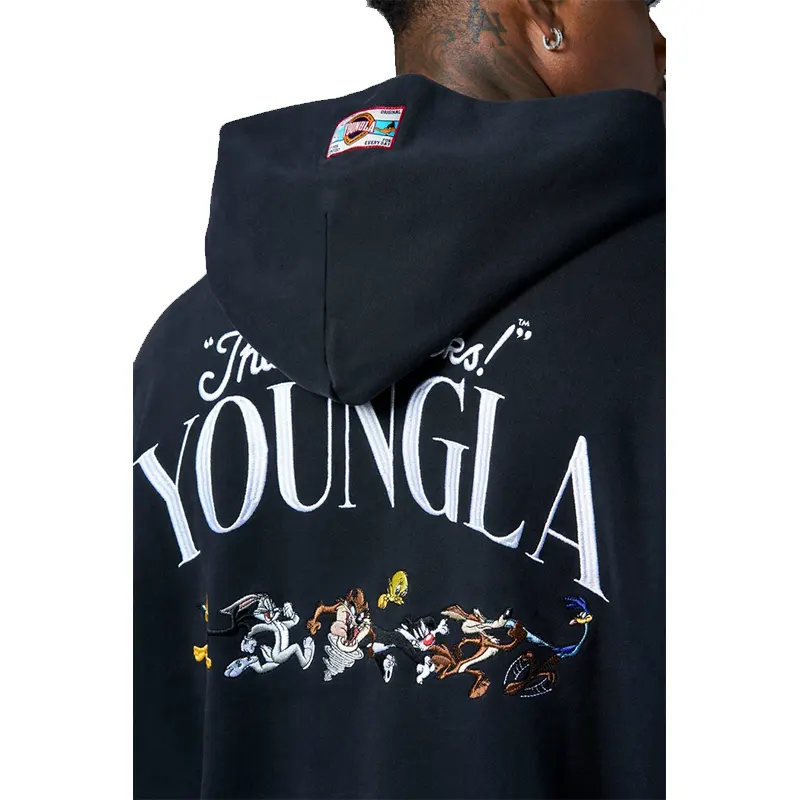 YoungLA x Looney Tunes Last Run Embroidered Hoodie - Image 2