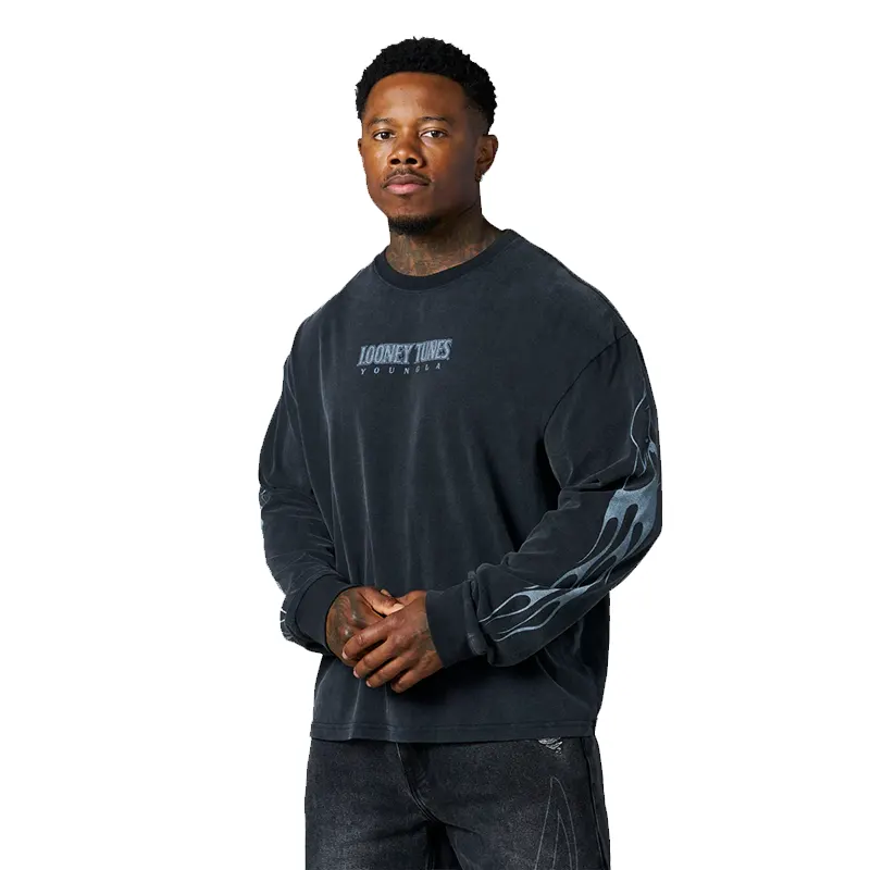 YoungLA x Looney Tunes Longsleeve Black T-shirt - Image 2