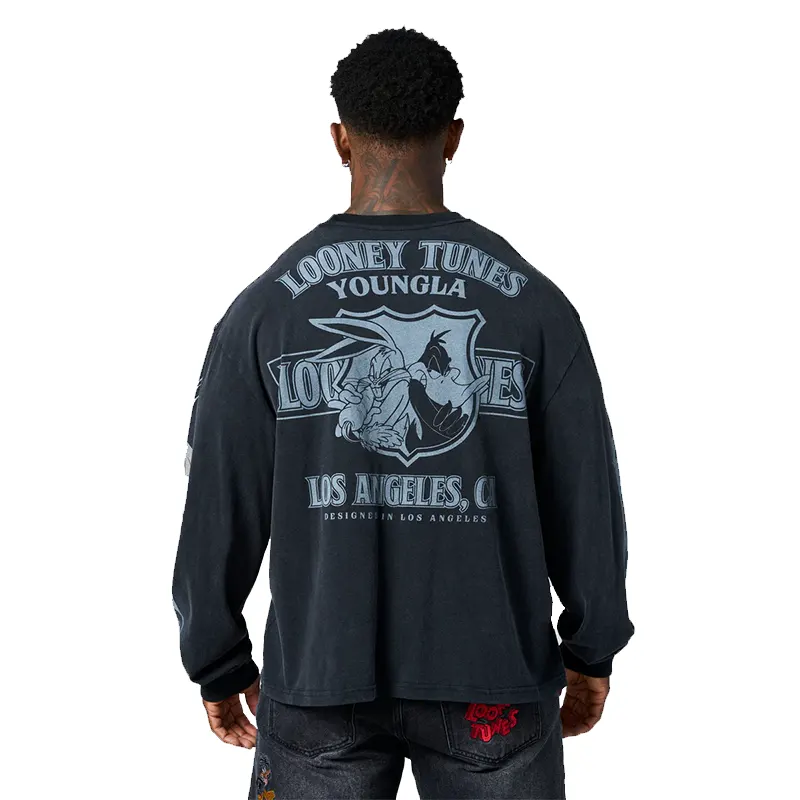 YoungLA x Looney Tunes Longsleeve Black T-shirt - Image 3
