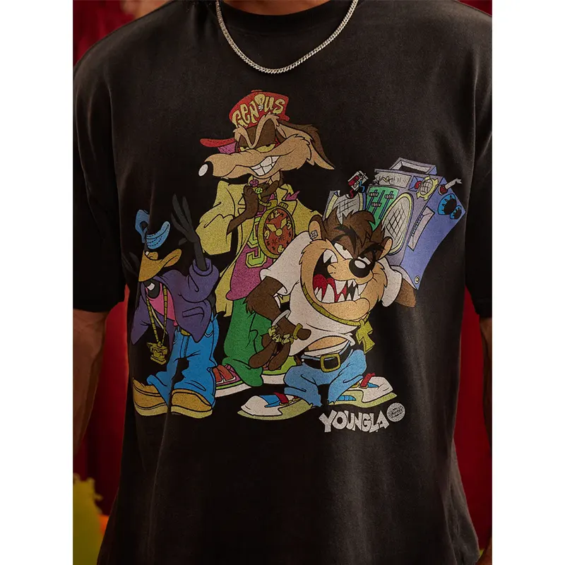 YoungLA x Looney Tunes Looney Crew Vintage Tee - Image 2