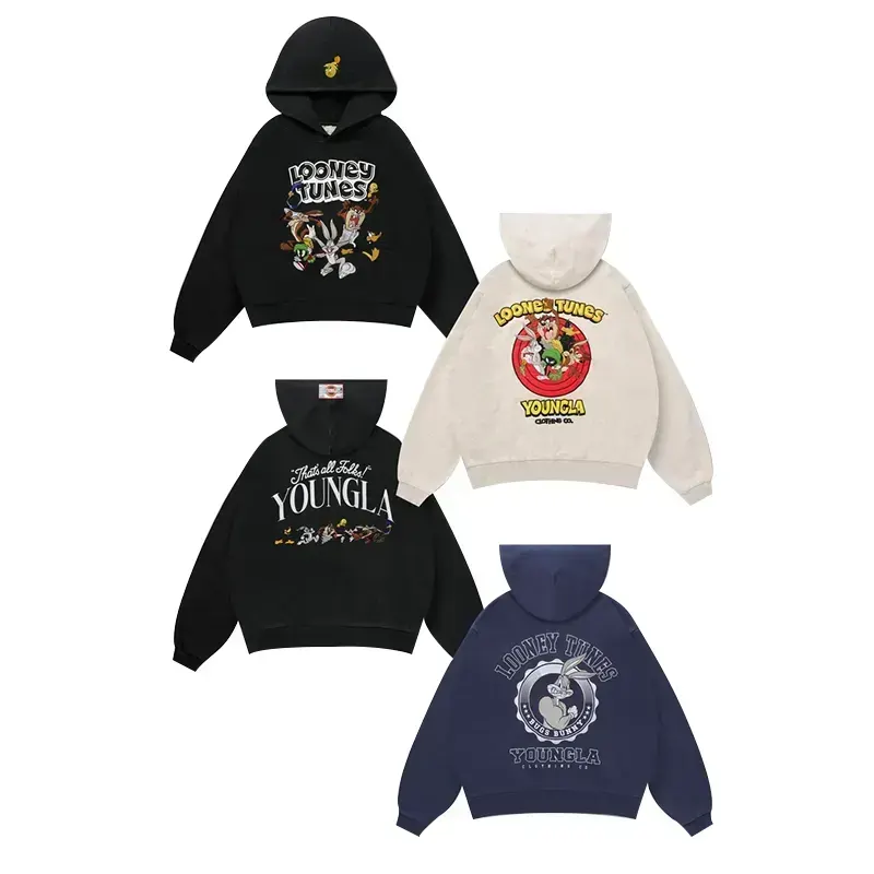 YoungLA x Looney Tunes The Crew Embroidered Hoodie - Image 6