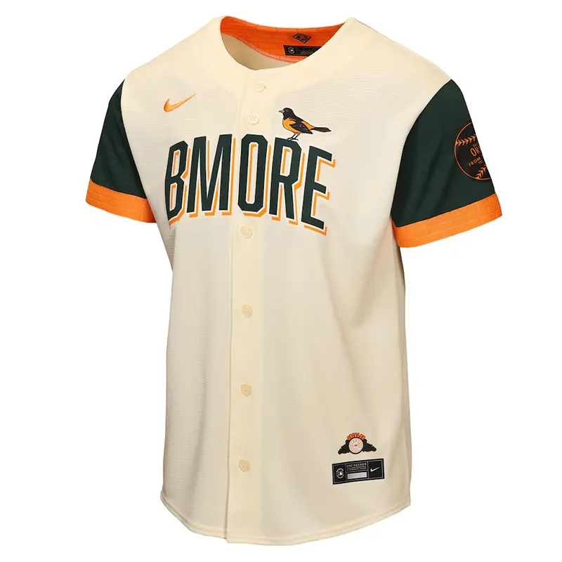 Youth Baltimore Orioles Nike Cream Stadium Jersey - Image 3