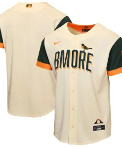 Youth Baltimore Orioles Nike Cream Stadium Jersey