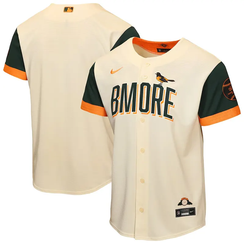 Youth Baltimore Orioles Nike Cream Stadium Jersey