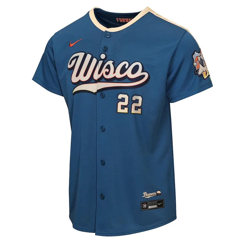 Youth Milwaukee Brewers Christian Yelich Nike Jersey - Image 2