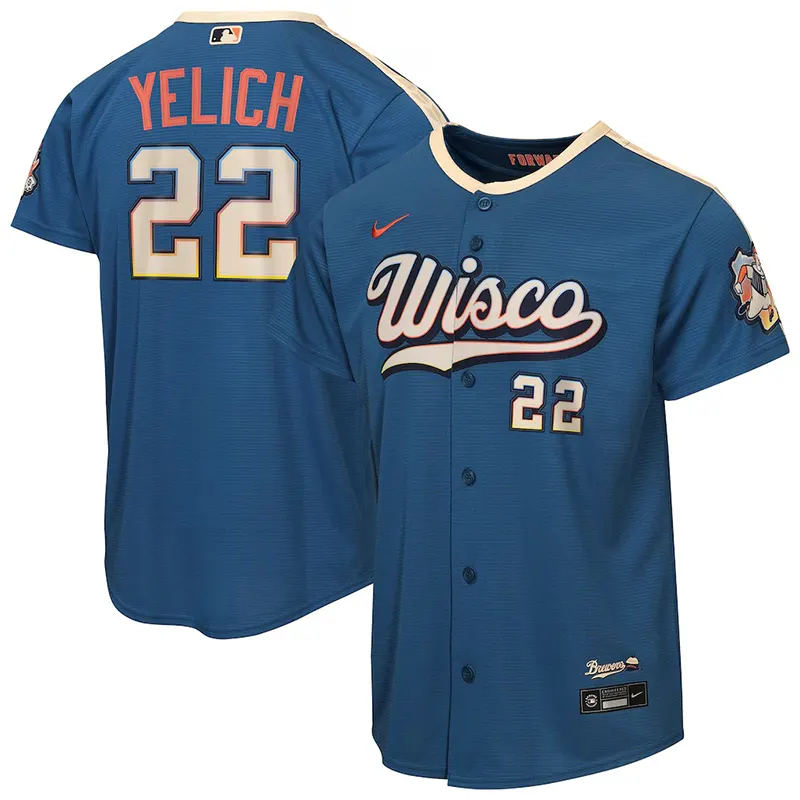 Youth Milwaukee Brewers Christian Yelich Nike Jersey