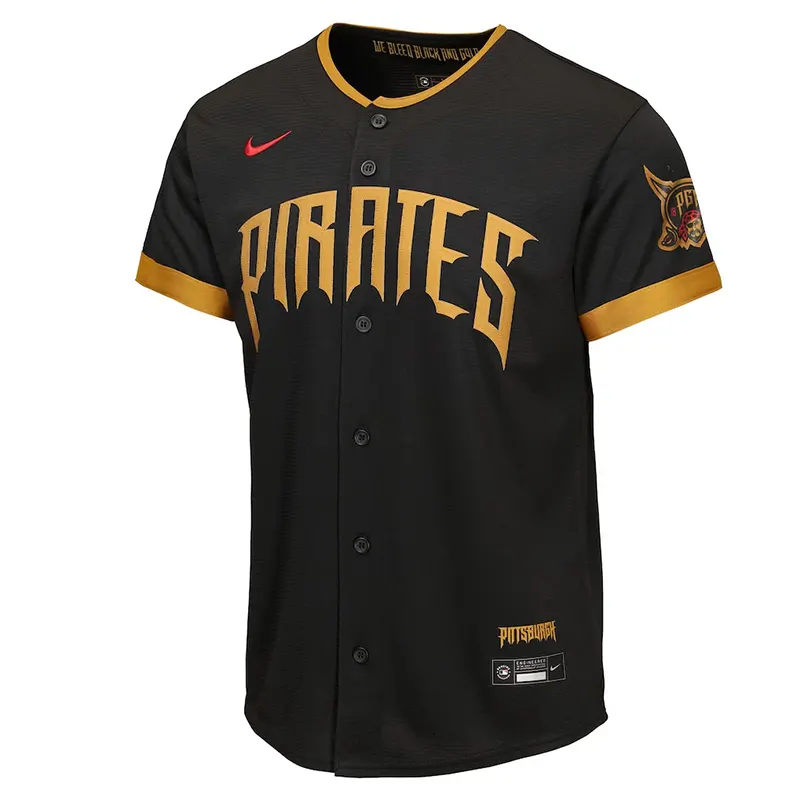 Youth Pittsburgh Pirates Nike Black Jersey - Image 2