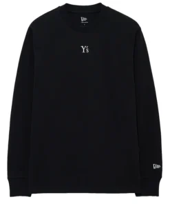 Y's x New Era Long Sleeve Black Cotton Tee