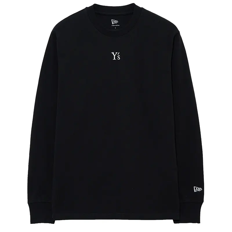 Y's x New Era Long Sleeve Black Cotton Tee