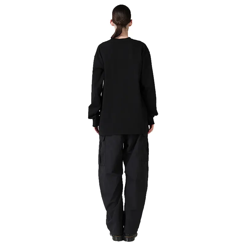 Y's x New Era Long Sleeve Black Cotton Tee - Image 12