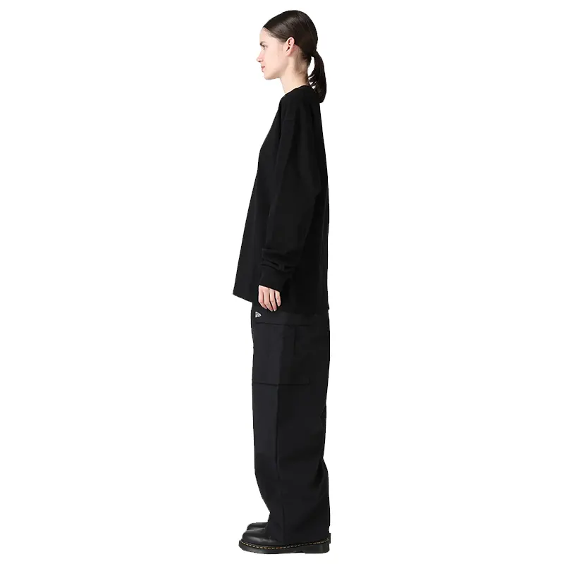Y's x New Era Long Sleeve Black Cotton Tee - Image 11
