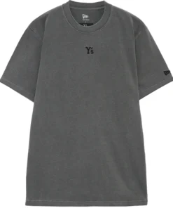Y's x New Era Short Sleeve Charcoal Cotton Tee