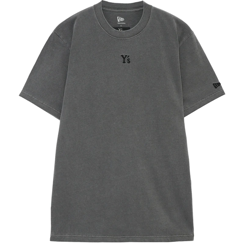 Y's x New Era Short Sleeve Charcoal Cotton Tee