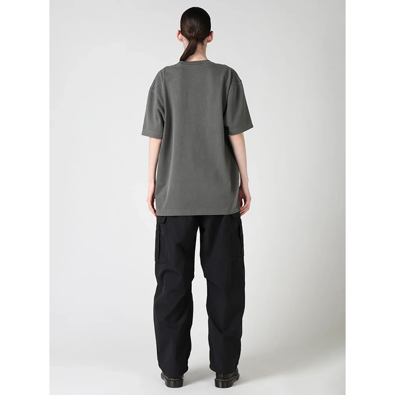 Y's x New Era Short Sleeve Charcoal Cotton Tee - Image 12