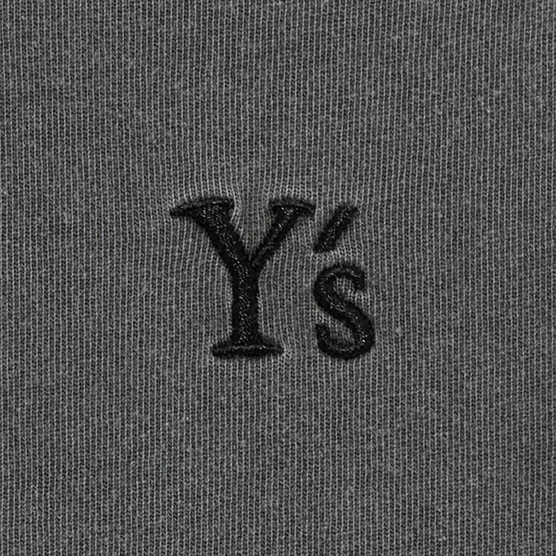 Y's x New Era Short Sleeve Charcoal Cotton Tee - Image 6