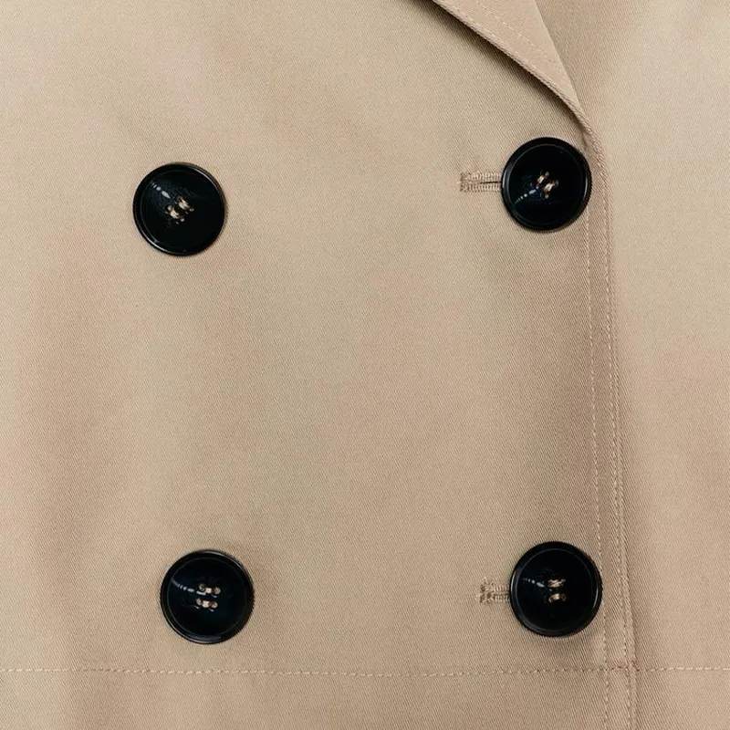 Zara Cropped Trench Coat - Image 4