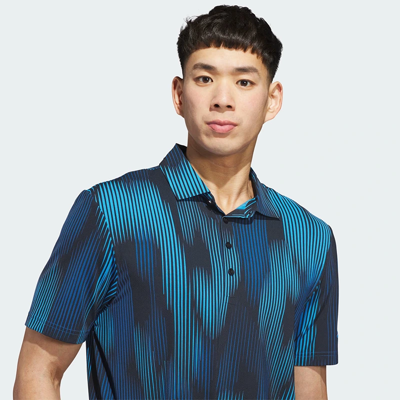 Adidas Golf Shirt Mens U365 Tour Print Polo - Image 6