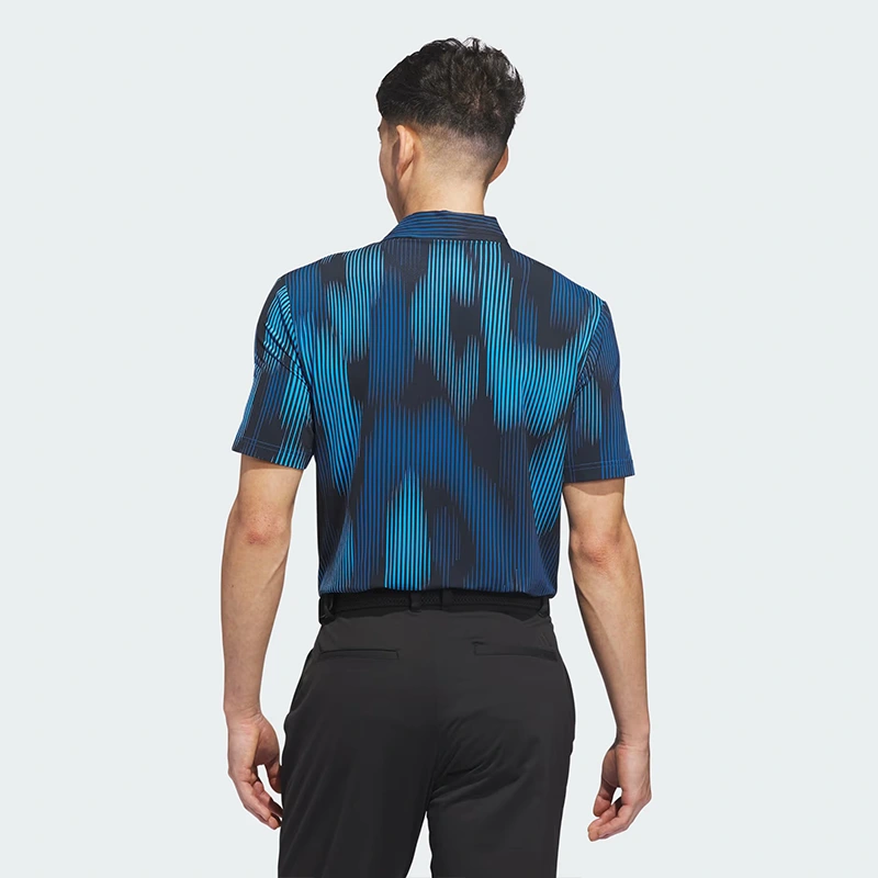 Adidas Golf Shirt Mens U365 Tour Print Polo - Image 3