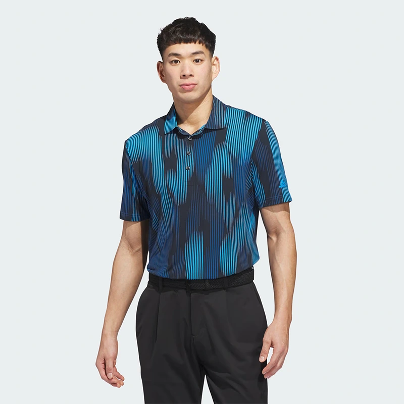 Adidas Golf Shirt Mens U365 Tour Print Polo - Image 2
