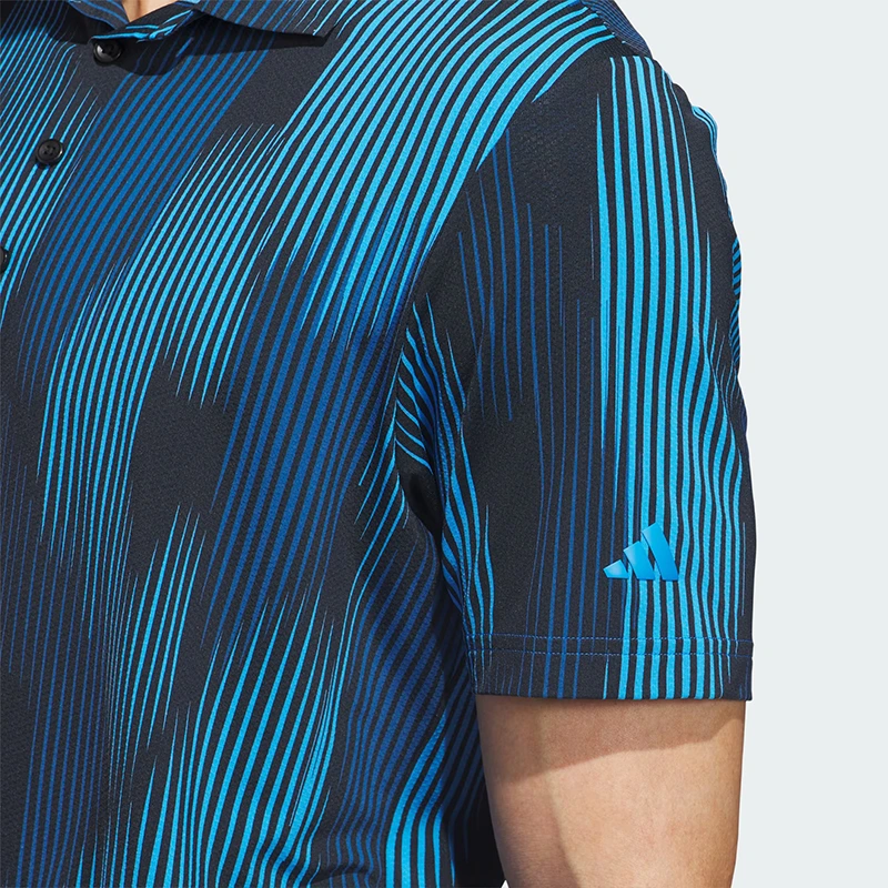 Adidas Golf Shirt Mens U365 Tour Print Polo - Image 7