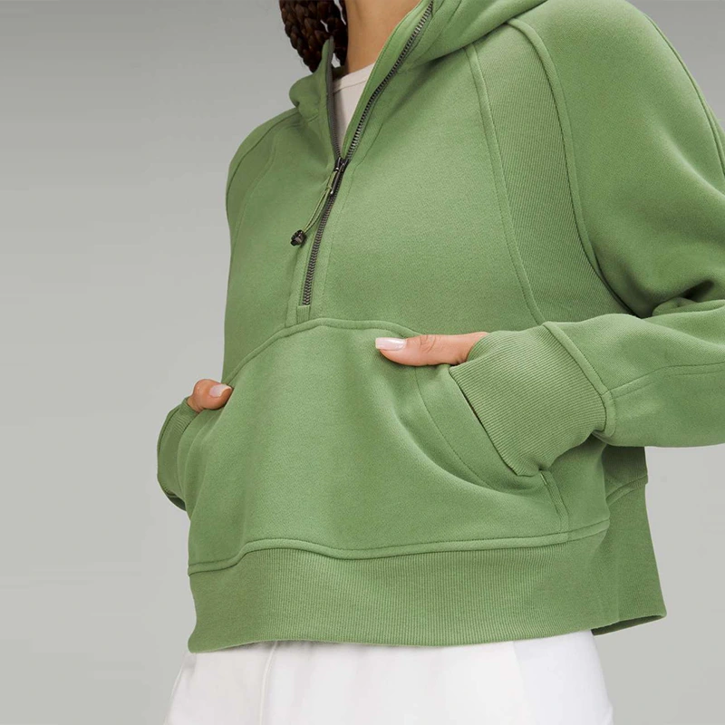 Women oversize half zip Hoodie - Image 5