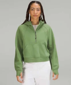Women oversize half zip Hoodie