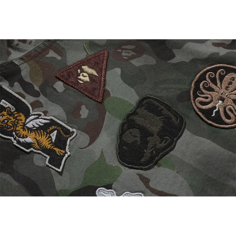 A BATHING APE Hybrid Camo Multi Badge Jacket - Image 5
