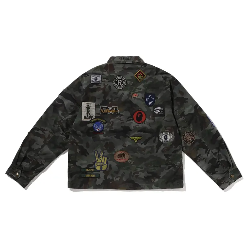 A BATHING APE Hybrid Camo Multi Badge Jacket - Image 4