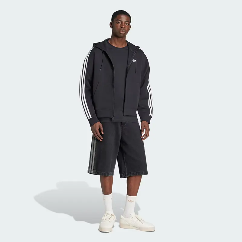 Adidas Adicolor Spacer Oversized Black Zip-up Hoodie - Image 3