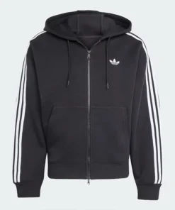 Adidas Adicolor Spacer Oversized Black Zip-up Hoodie