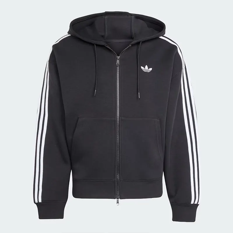 Adidas Adicolor Spacer Oversized Black Zip-up Hoodie