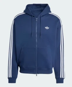 Adidas Adicolor Spacer Oversized Night Indigo Zip-up Hoodie