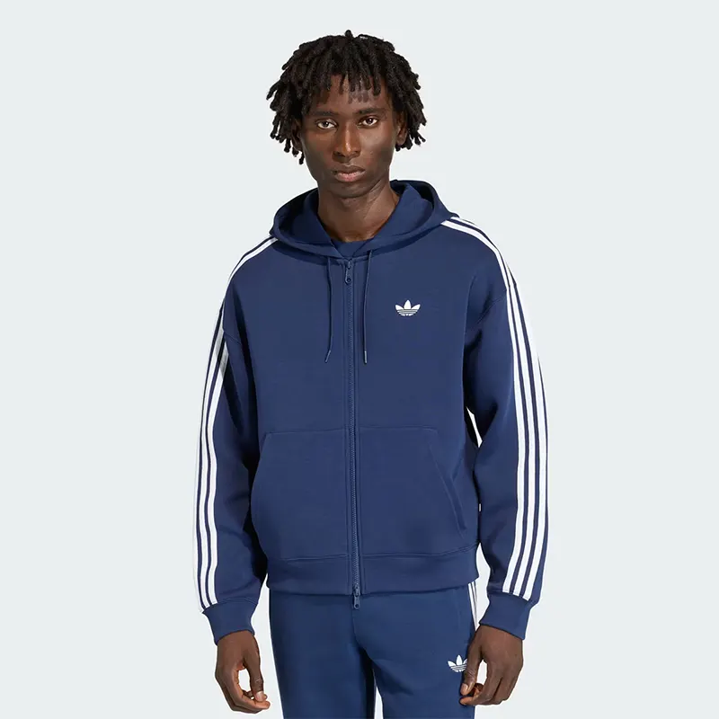 Adidas Adicolor Spacer Oversized Night Indigo Zip-up Hoodie - Image 2