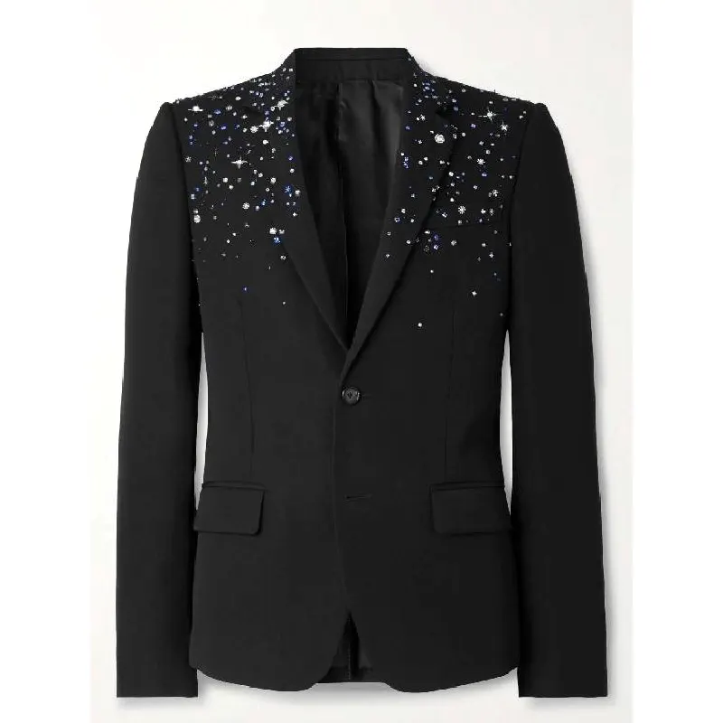 American Idol S24 Luke Bryan Black Embellished Blazer - Image 2