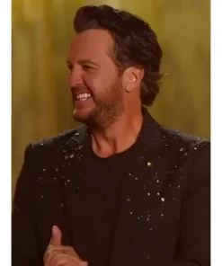 American Idol S24 Luke Bryan Black Embellished Blazer