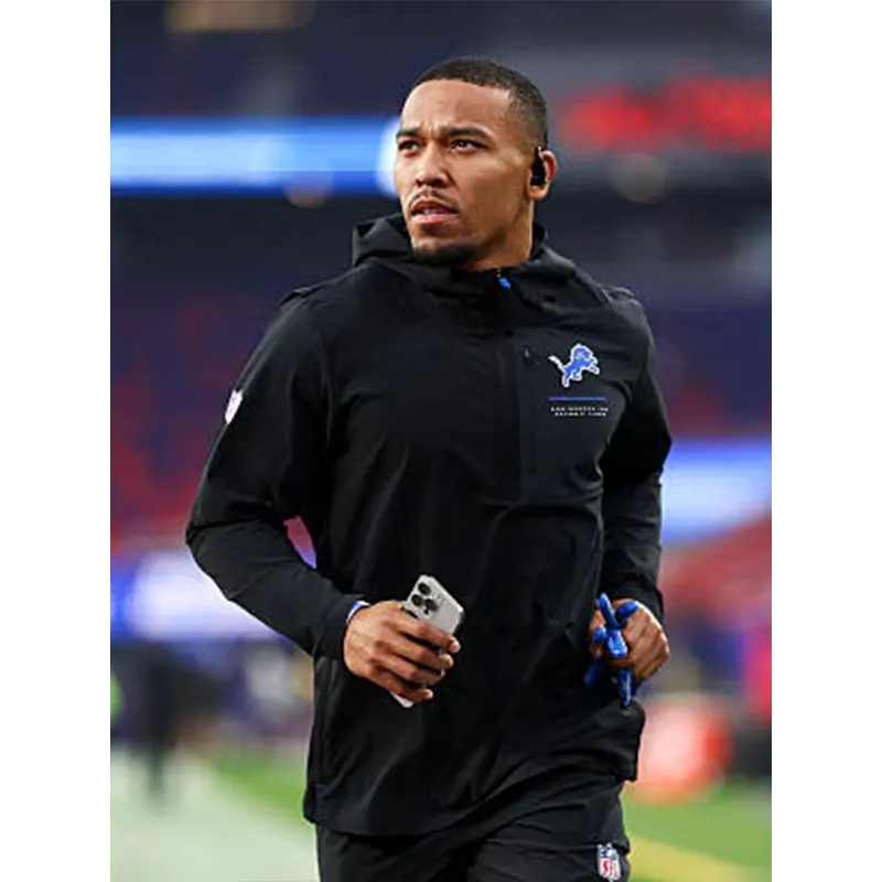 Amon-Ra St. Brown 2026 Lions Sideline Anorak Jacket - Image 3